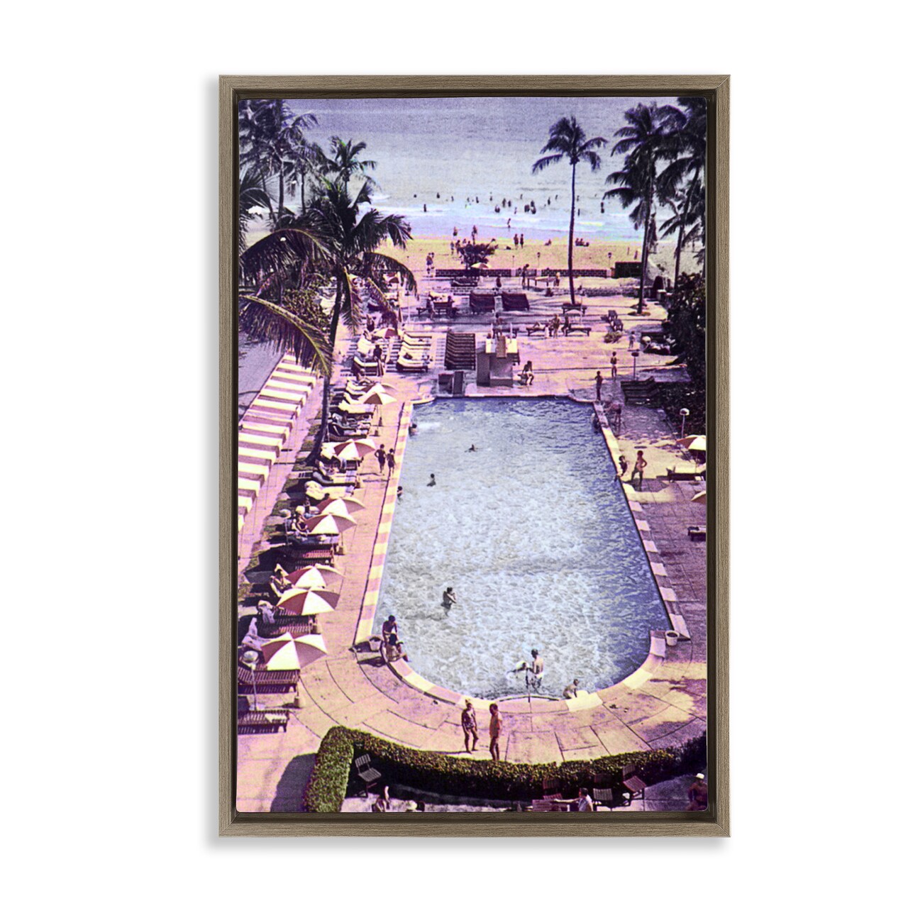 Stupell Industries Vintage Miami Sands Floating Frame, design by Grotto Studios